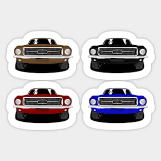 Muscle USA Car X4 Sticker